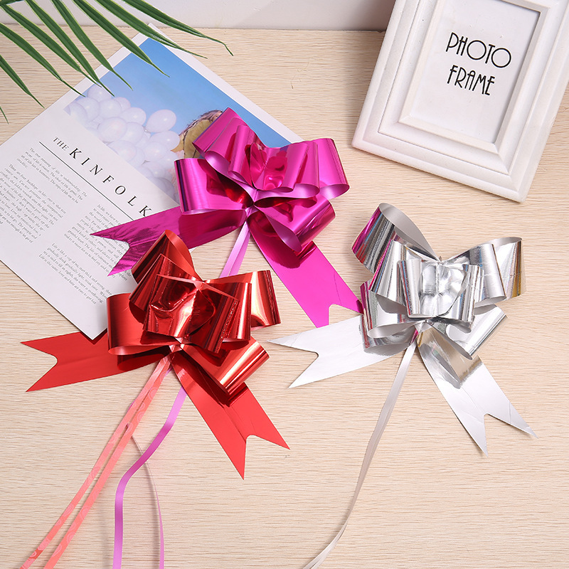 Venta caliente transfronteriza 50 ajuste mano dibujado flor regalo de fiesta decoración arco dibujado flor cinta Navidad dibujado flor