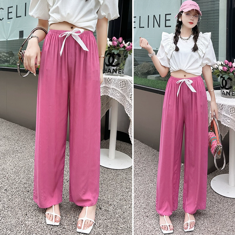 Cotton thin trousers for leisure, plus size