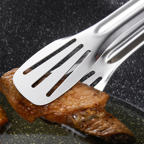 Thickened 201 stainless steel steak clip, egg bread food dessert ball clip three-line exquisite plum blossom clip manufacturer