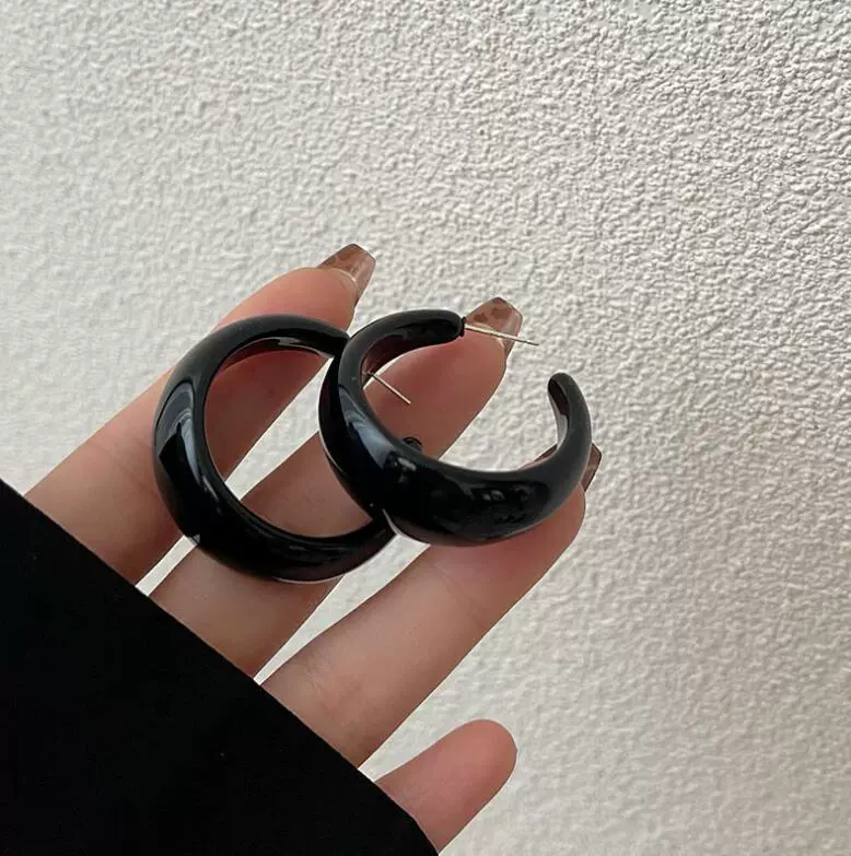 Деми‑сезонные серьги из акрила, гвоздики 925 пробы, 3.3 × 2.8 см, лёгкие 0.04 кг