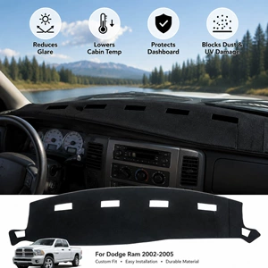 Customized Dashboard Mat for Ram 2002-05, Anti-Glare Mat, Sun Protection Mat, Polyester Anti-Glare Mat for Dashboard