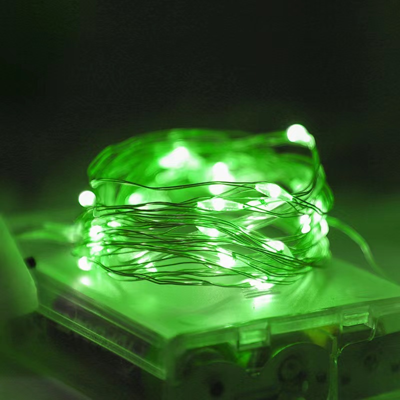 Caja de baterías transfronterizas cable USB LED lámpara de alambre de cobre caja de regalo de decoración de torta de Navidad lámpara de alambre de cobre lámpara de color