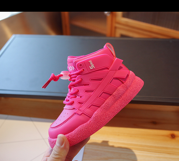 High Top Children's Sports 2023 Autumn New Boys' Casual Basketball Fashion Brand Girls' Running Shoes_voghion.com