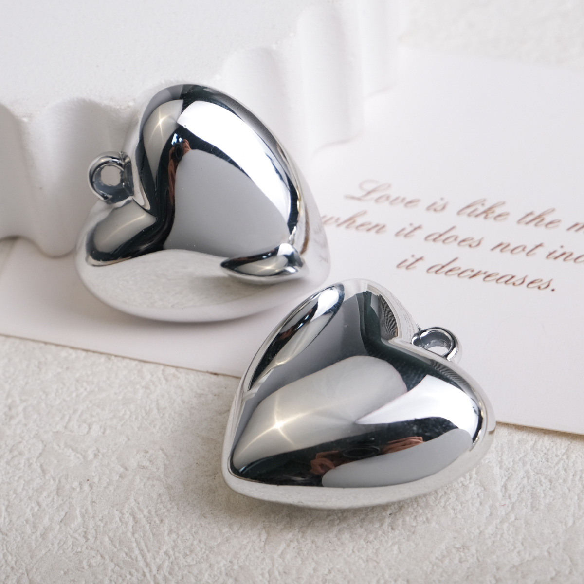 Acrylic Material Heart Shape Pattern 1 Piece Arylic Heart Shape Pendant