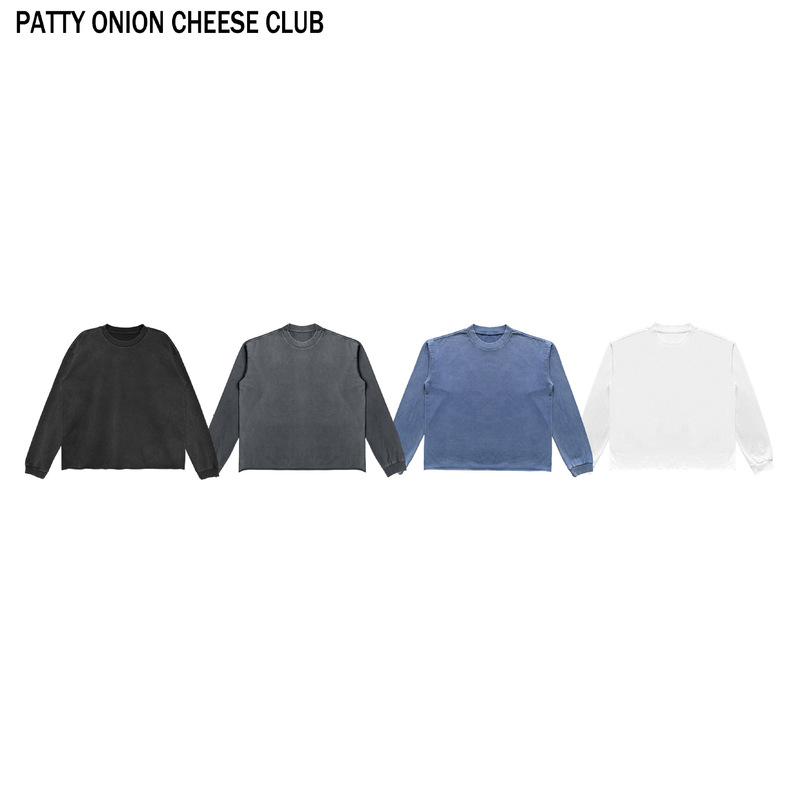 230g Washed Vintage-Style Remake Base Version Long-Sleeve Shirt 230g Washed Vintage-Style Remake Base Version Long-Sleeve Shirt
