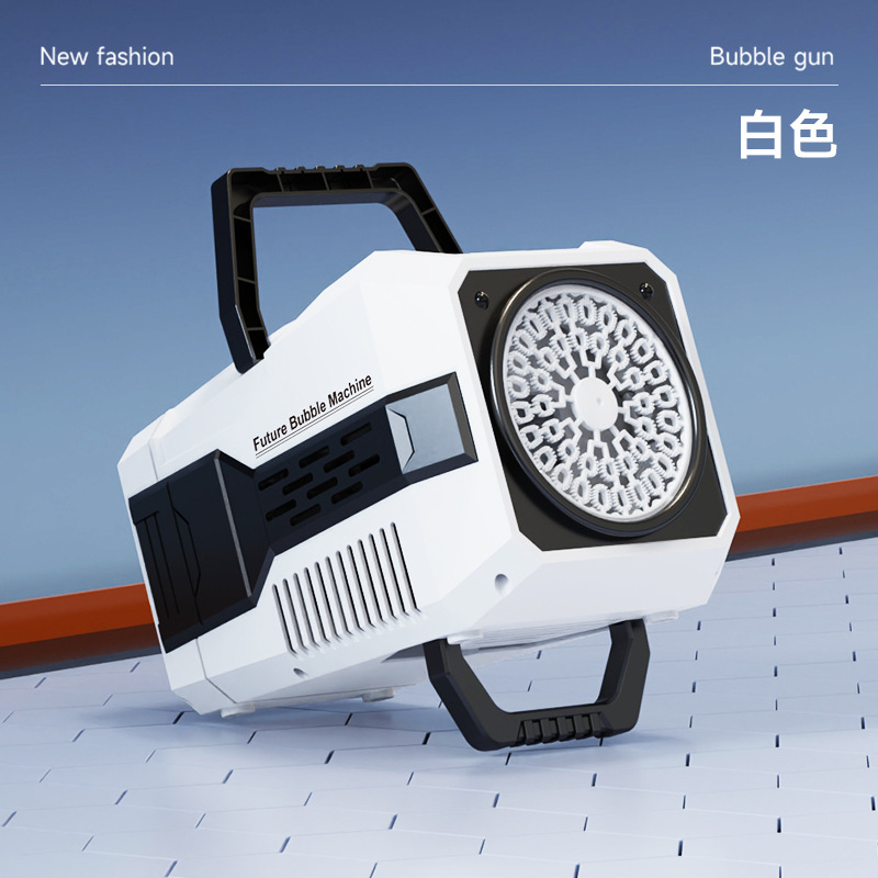 흰색 40구 무대 버블 머신 (배터리 미포함) 영문 칼라 박스