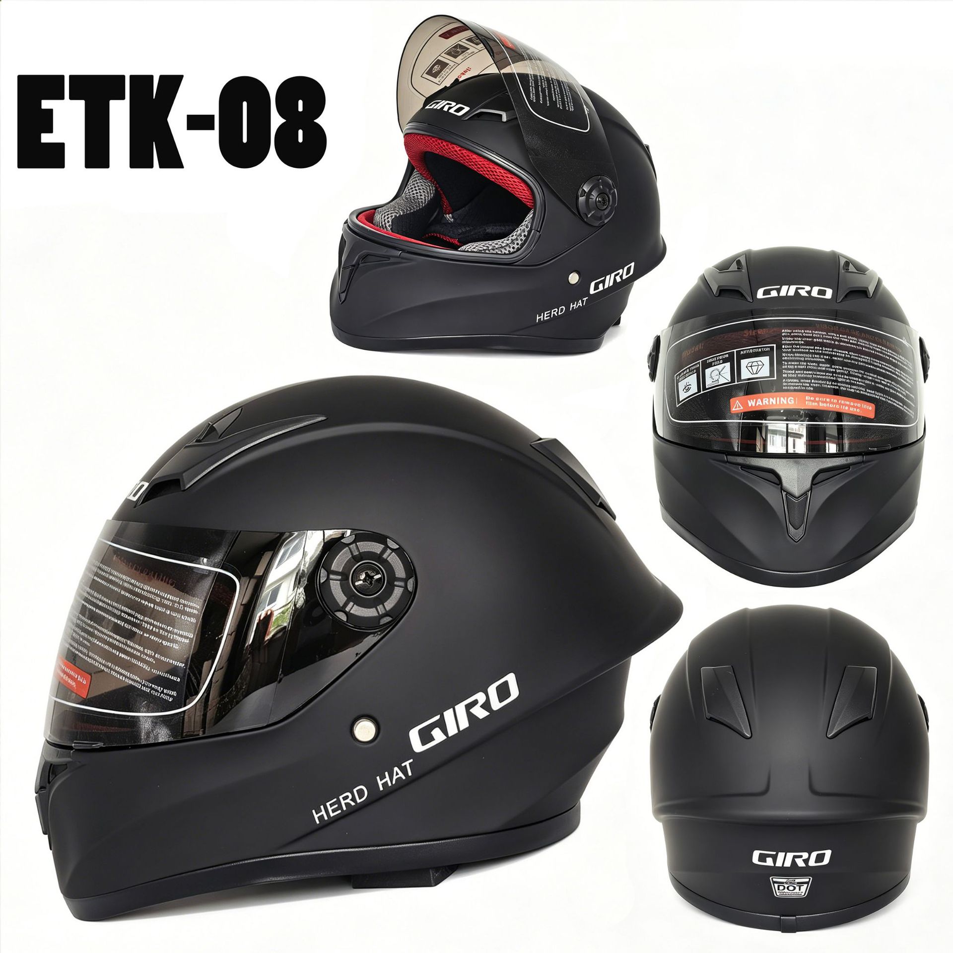 Adult and Children's Motorcycle Helmets Dot Certified Electric Vehicle Bicycle Helmets Off-Road Helmets C Full-Face Motorcycle Helmets