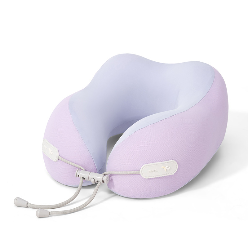 Verano helado sensación fría protección de cuello almohada en forma de U portátil almacenable memoria almohada de cuello de algodón almohada de avión almohada al por mayor existencias