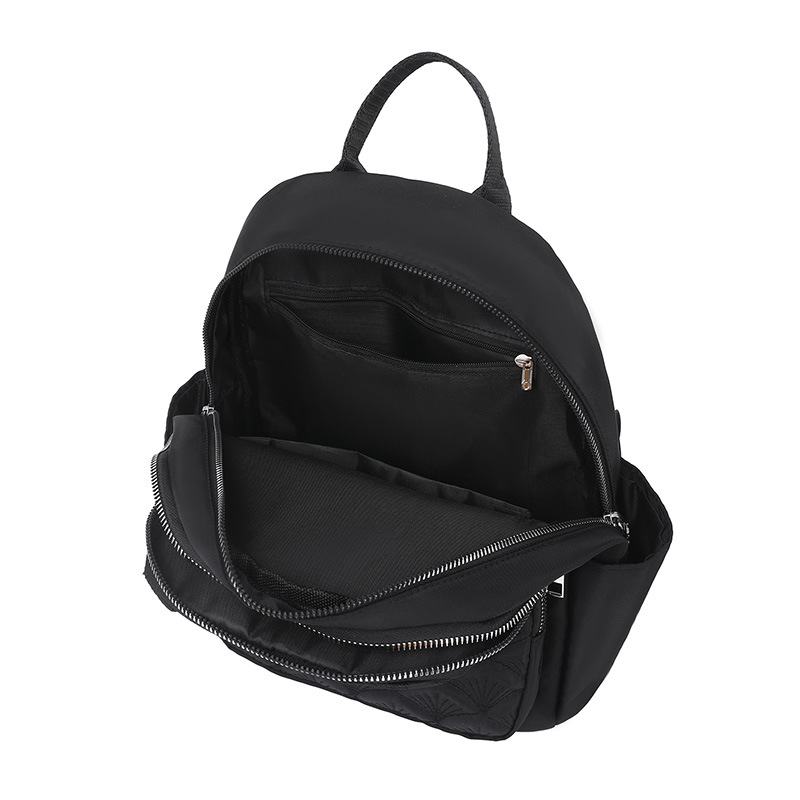 2023 nueva mochila de nailon para mujer coreana, mochila de viaje ligera al aire libre bordada de moda, mochila escolar para estudiantes de secundaria