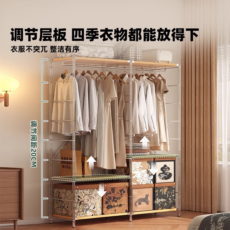 Armario abierto estilo antiguo colgador de ropa dormitorio piso walk-in armario ropa percha