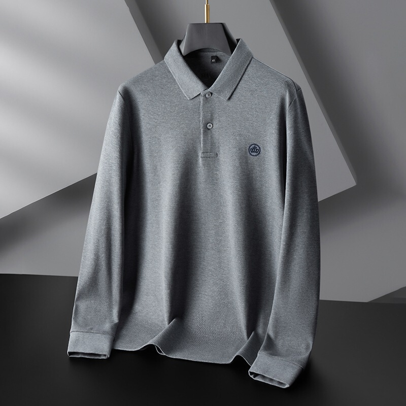 Fat Brother 2024 Spring and Autumn Plus Weight Plus Size Men's Bead Mesh Long Sleeve T-shirt Fat Guy Loose Lapel T-shirt Fat Brother 2024 Spring and Autumn Plus Weight Plus Size Men's Bead Mesh Long Sleeve T-shirt Fat Guy Loose Lapel T-shirt