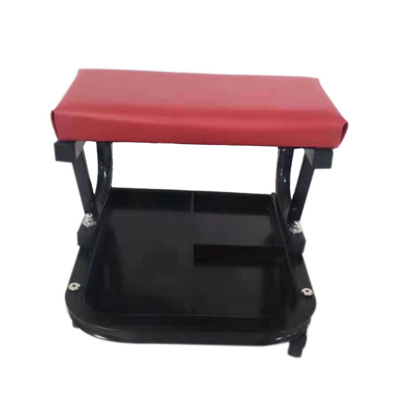 Taburete giratorio con ruedas para mantenimiento estético, construcción, pulido, reparación de automóviles, taburete para reparación de automóviles, tabla reclinable.