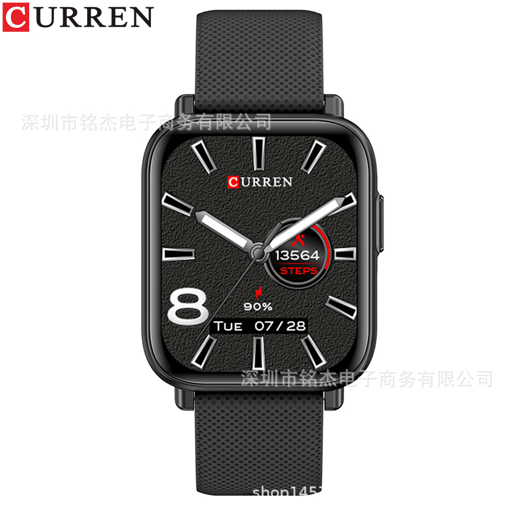 CURREN卡瑞恩RS中性多功能智能手表防水腕表计步心率检测运动手表