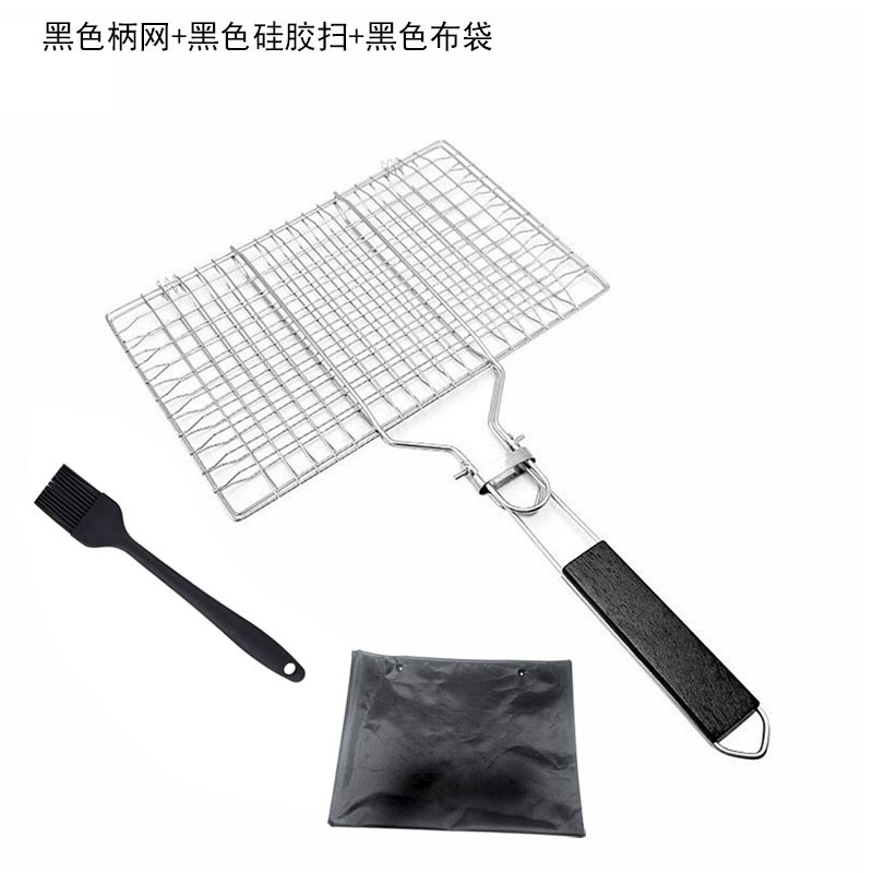 Cesta Rejilla para Pescado a la Parrilla de Acero Inoxidable Plegable Portátil Antiadherente para Barbacoa al Aire Libre image 16
