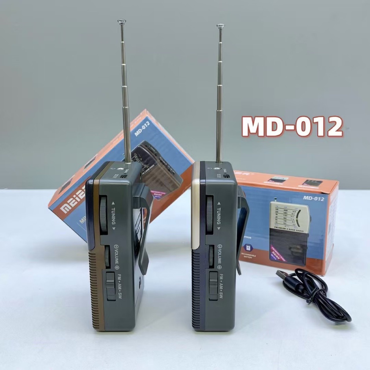 Transfronterizo nuevo retro portátil mini radio con antena AM/FM banda completa ruleta FM radio 012