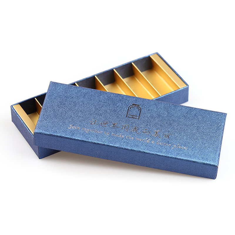 工厂设计图案硬纸板分隔箱小包装回收翻盖纸礼品盒