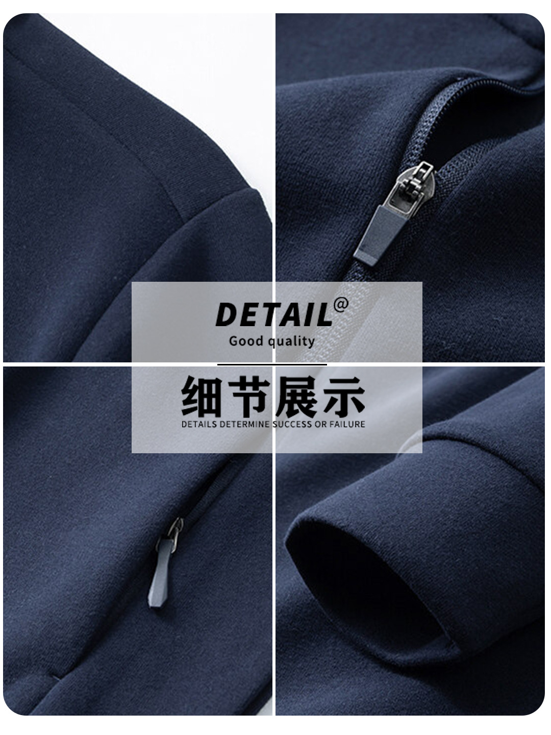 Sudadera de Cuello Alto con Cierre 300g de Poliéster y Algodón para Trabajo image 5