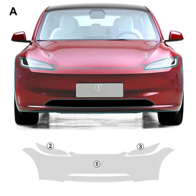 Suitable for 24 Tesla model3 Huanxin Edition Professional Invisible Car Clothing TPU Paint Protective Film PPF Cross Border (Car paint protective film) - package-1-24-models-3-new-versions