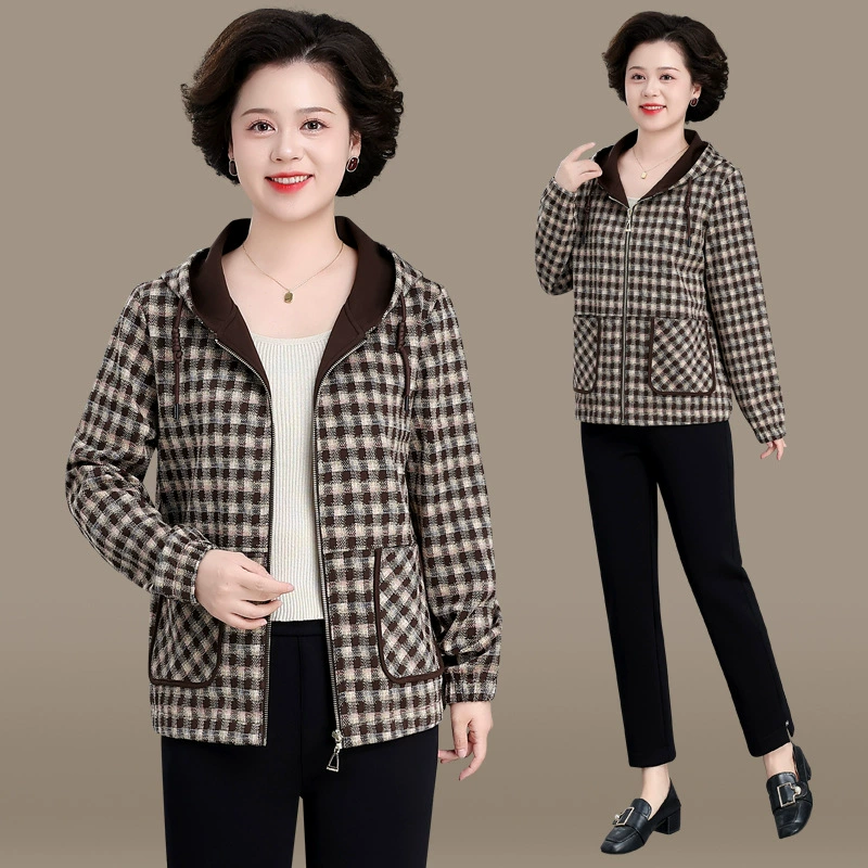 Autumn short jacket, western style, for middle age