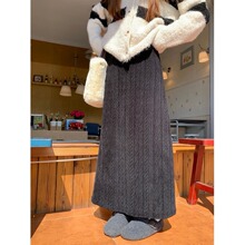 2025新款新款提花镂空针织高腰半身裙女装秋冬百搭显瘦A字裙长裙
