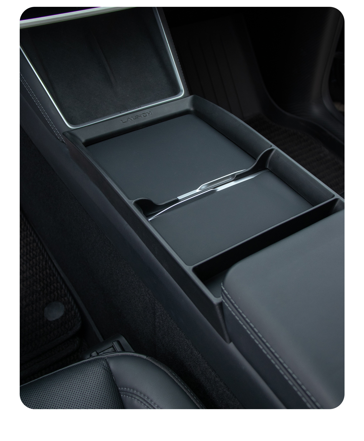 Suitable for Tesla Center Console Storage Rack Upgraded Version Model 3/Y/Yl Storage Box Armrest Box Storage Box Accessories