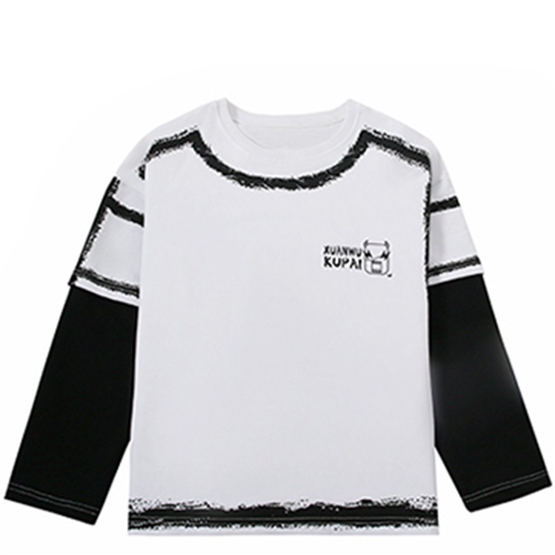 Ventas mensuales [500 +] nueva ropa de rendimiento para niños Estilo occidental niños medianos y grandes Niños de manga larga de dos piezas de moda suelta