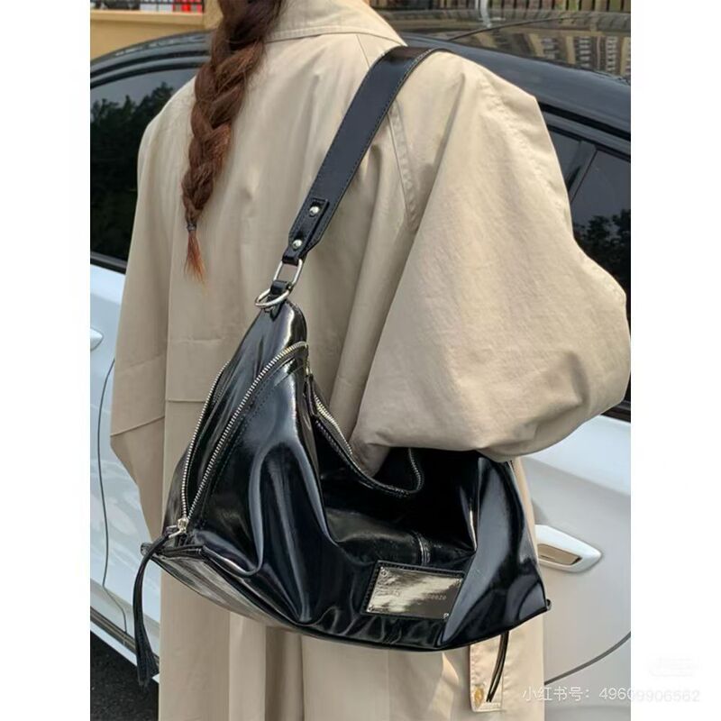Korean Niche Designer Bag Side Zipper Motorcycle Bag Handbag Shoulder Crossbody Bag 2025 New Model