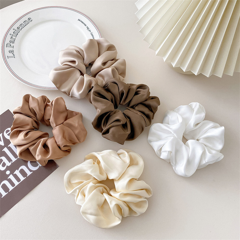 Scrunchie in raso per donna elegante elastico per acconciature_voghion.com