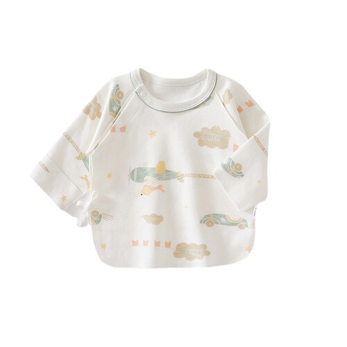 Newborn baby clothes, spring and autumn newborn clothes, autumn half-back shirts, doll half-back clothes, baby tops and monk clothes
