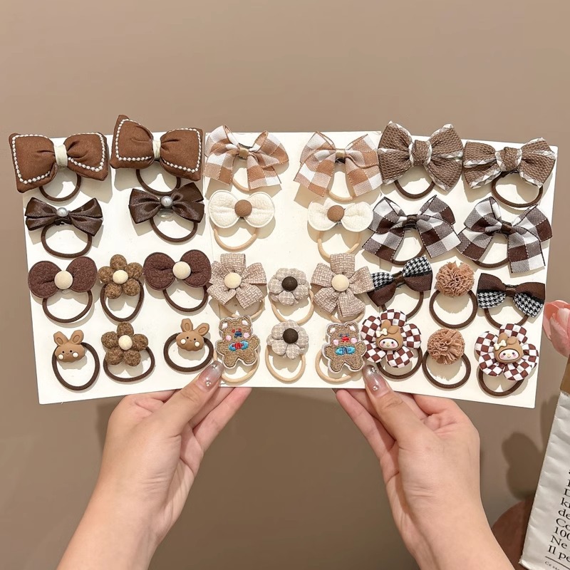 Niños arco coreano anillo de cabello lindo curry atado cabello banda elástica no dañada cabello cuerda de cabello de niña pequeña