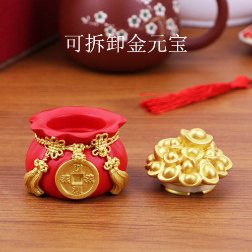 Creative money bag ornaments, car center console, car interior, office desktop decorations, cake ornaments