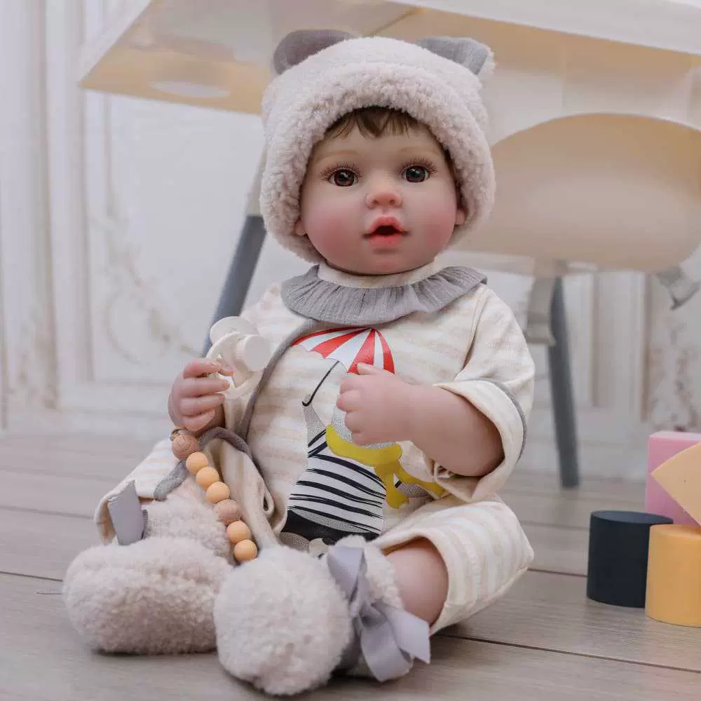 跨境重生婴儿搪胶塑胶过家家毛绒布艺公仔娃娃玩偶模具加