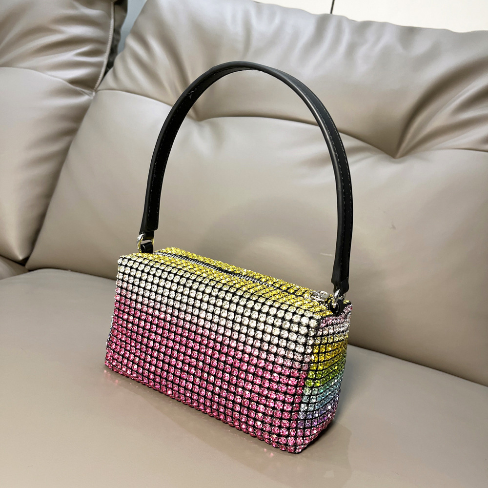 Borsa da donna transfrontaliera piena di diamanti borsa a tracolla borsa a tracolla con strass lucidi borsa da donna fatta a mano borsa da donna con diamanti_voghion.com