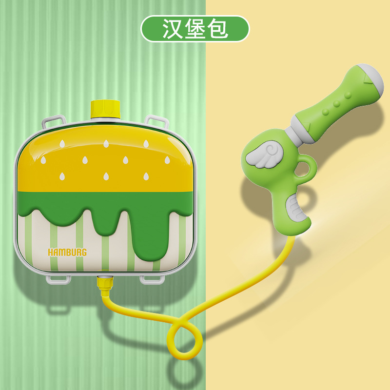 Mochila infantil juguetes de tiro de agua de playa de verano barraca eléctrica de cabello continuo pistola de rociador de agua al por mayor