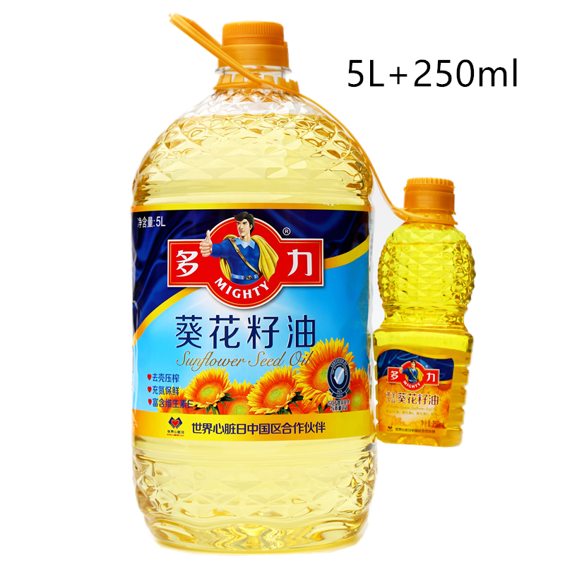 【新日期】多力葵花籽油5L桶+238ml 压榨食用油 5升装 炒菜凉拌-阿里巴巴