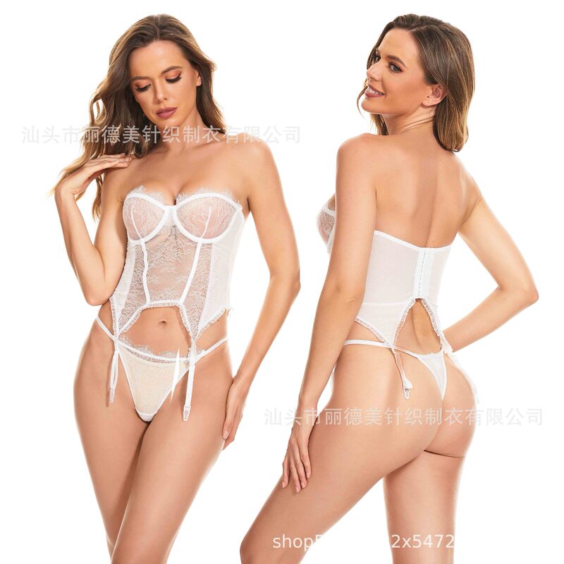 Customized European and American Women's Wedding Jewelry Intimates Women's Sexy Suit Corset Lace Bra Garter Belt Wedding Interior