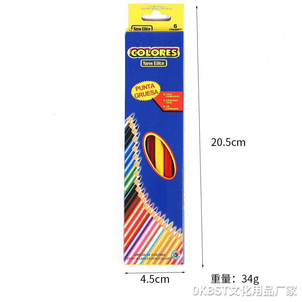 Set de lápices de colores con mariposa azul, 12/18/24/36 tonos, lápices oleosos para dibujo infantil y escolar