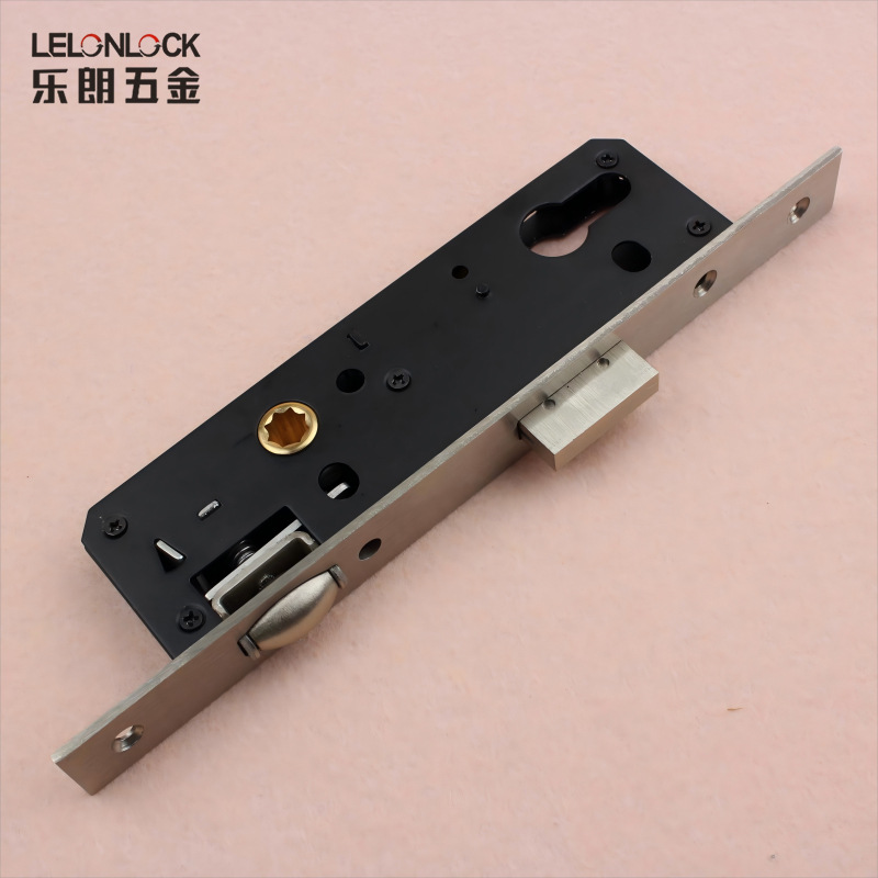 Cerradura de bola de acero inoxidable estándar europeo personalizada 85 serie de cerradura de bola de puerta de entrada a prueba de viento accesorios de cerradura de puerta interior