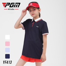 PGM 高尔夫服装 女童短袖T恤 春夏季golf衣服 透气速干 厂家直销