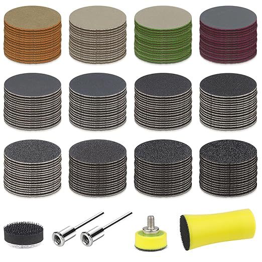 一包 180 砂纸威扣湿干 25 毫米砂垫圆形砂纸打磨工具套装