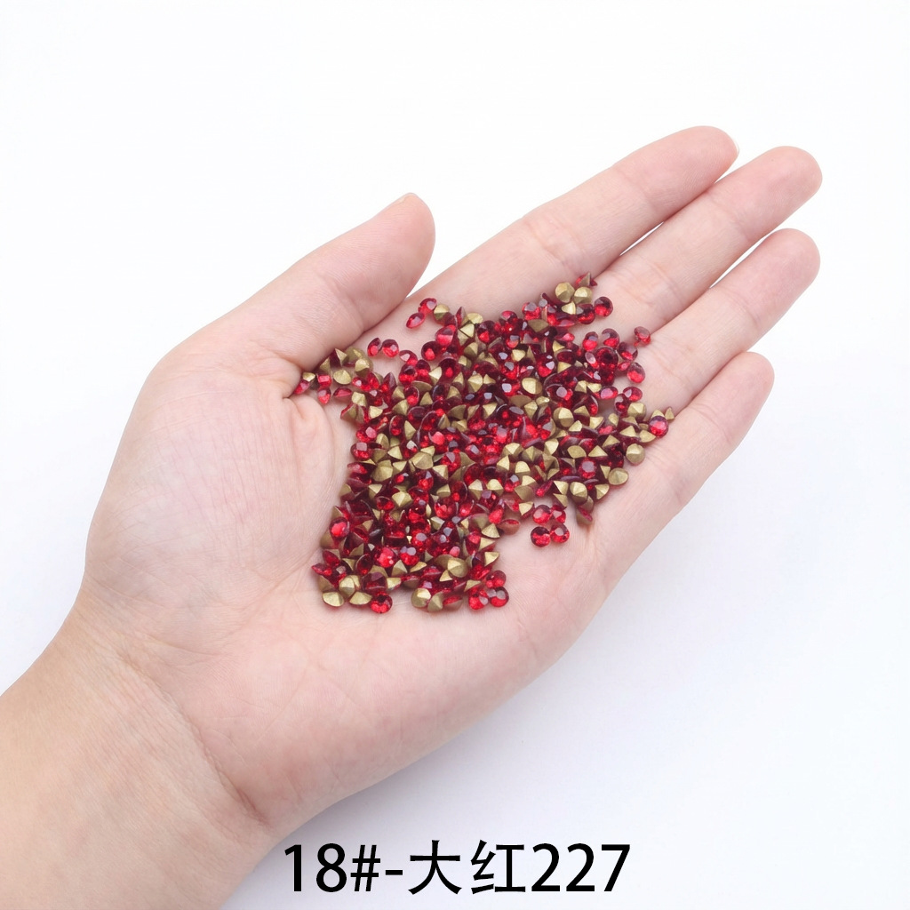 13 # -18 # taladro rojo claro de manicuras taladro montado hecho a mano accesorios de joyería DIY fábrica directa