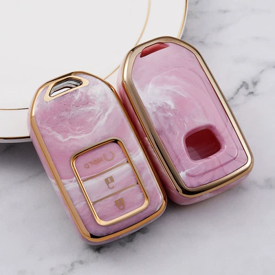 Suitable for 2026 New Model | Car key bag - pe-bag-peach-pollen-3-key-b