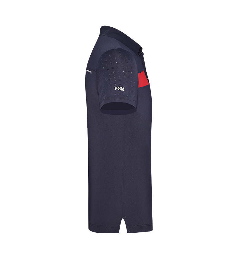 Áo thun golf trẻ em PGM tay ngắn hút ẩm, form thể thao thoải mái — YF595-màu đỏ, YF595-màu xanh nước biển, YF595-màu trắng, KUZ159-màu xanh hải quân chi tiết 17