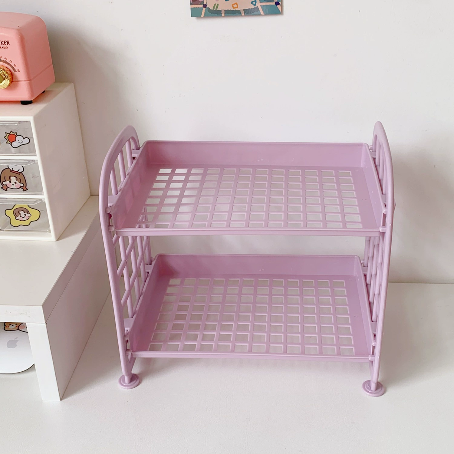 Folding cosmetic storage box, face mask, capacious table storage basket, internet celebrity