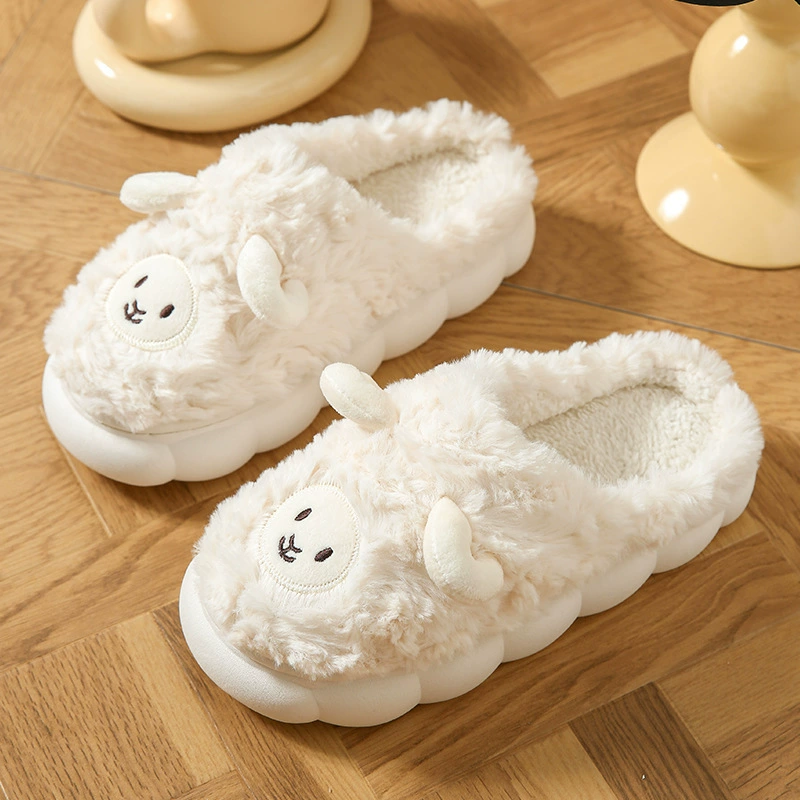 Cartoon winter slippers, for beloved, soft sole