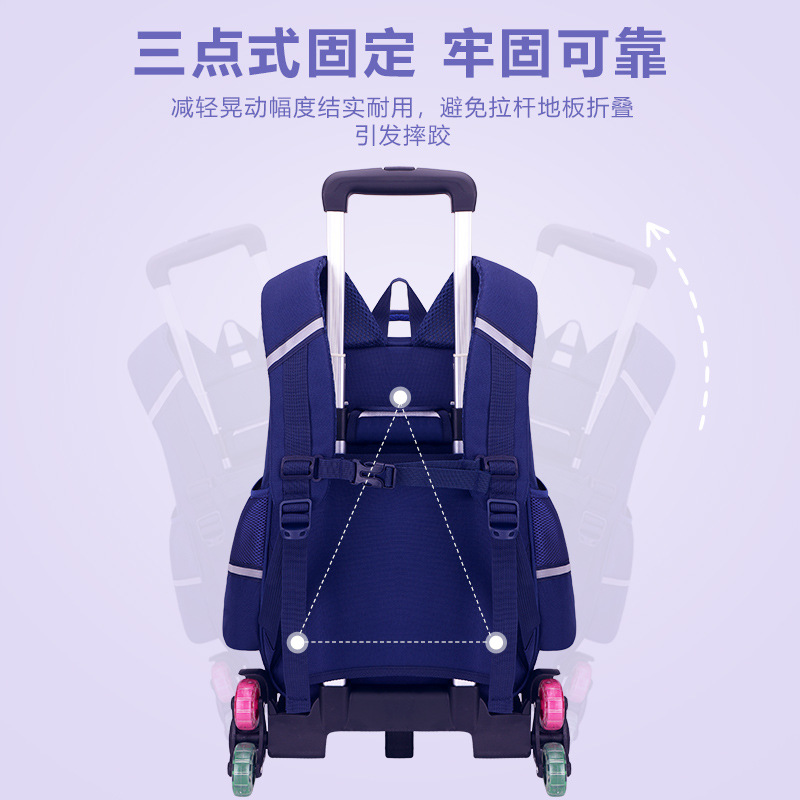 Nueva mochila de tirón para estudiantes de escuela primaria niñas 2 - 3 - 5 - 6 grados mochila de hombro para niños de gran capacidad impermeable para reducir la carga