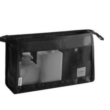 Manufacturer Wholesale Cosmetic Bag Twill Waterproof Mesh Toiletry Bag Portable Hanging Storage Bag Organization and Storage