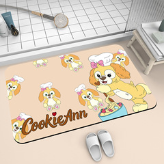 Cardiff Bear Bathroom Anti-slip Mat, Household Toilet Water-absorbent Soft Pad, Quick-drying Bathroom Diatomaceous Earth Floor Mat