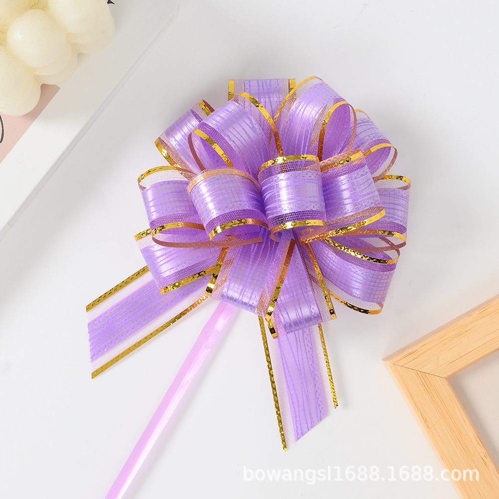 Decoración de regalo de Navidad Año Nuevo caja de regalo embalaje perezoso cinta dibujo flor 30 corteza patrón redondo 8-Sección bola flor