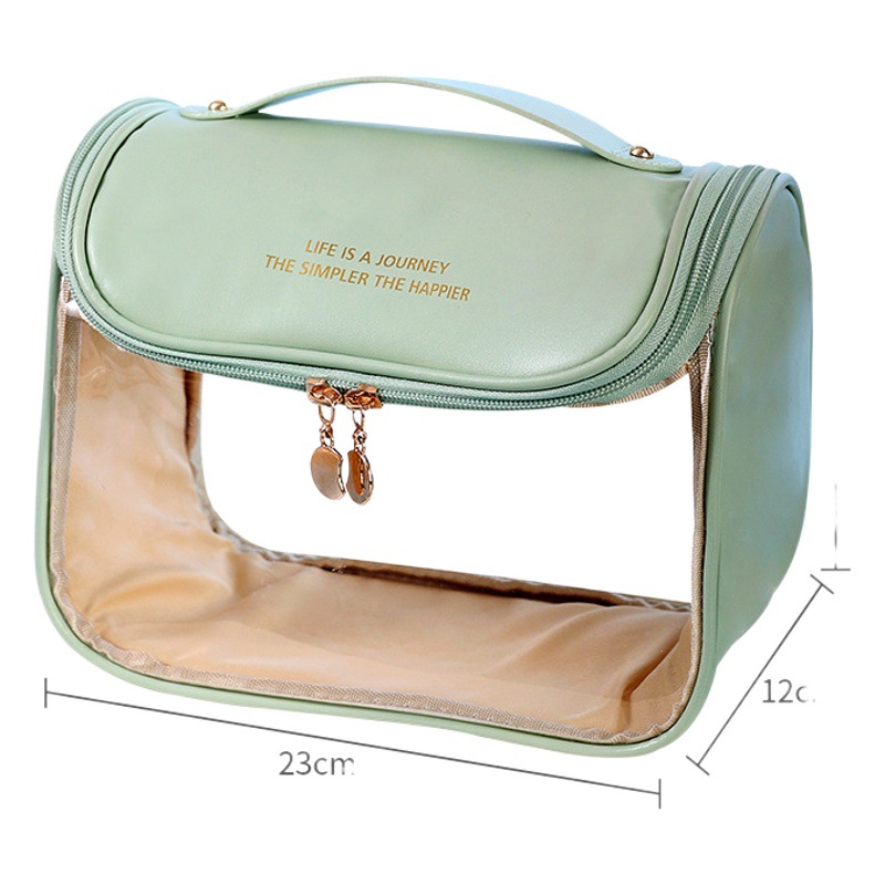 Nueva moda transparente gancho lavado bolsa playa impermeable almacenamiento bolsa viaje ins estilo cosmético bolsa fábrica al por mayor